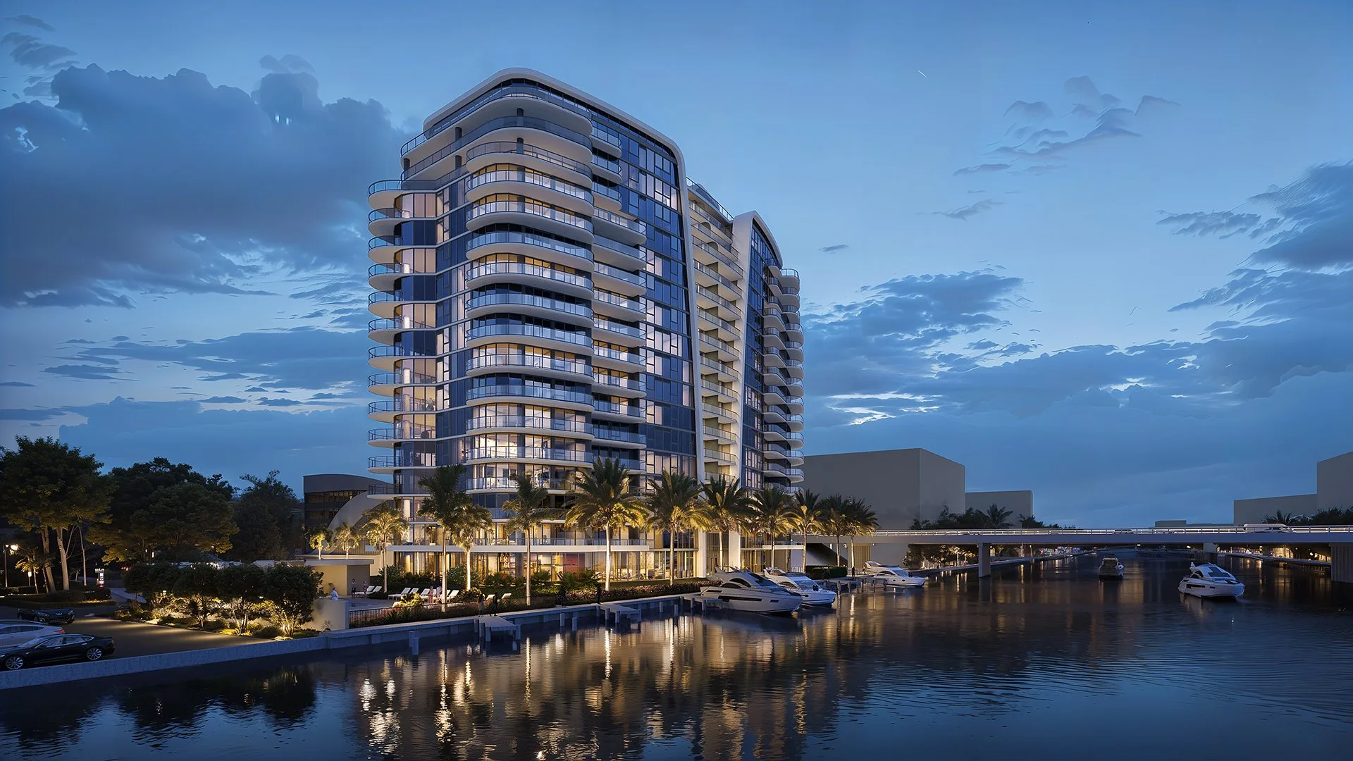 3000 Waterside — Exterior Night View