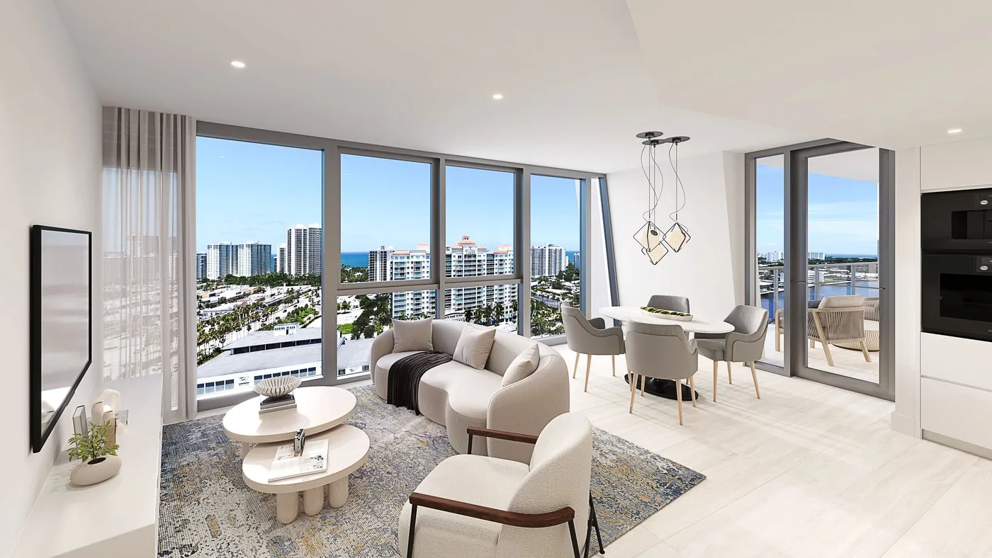 3000 Waterside — Unit 1702 Living
