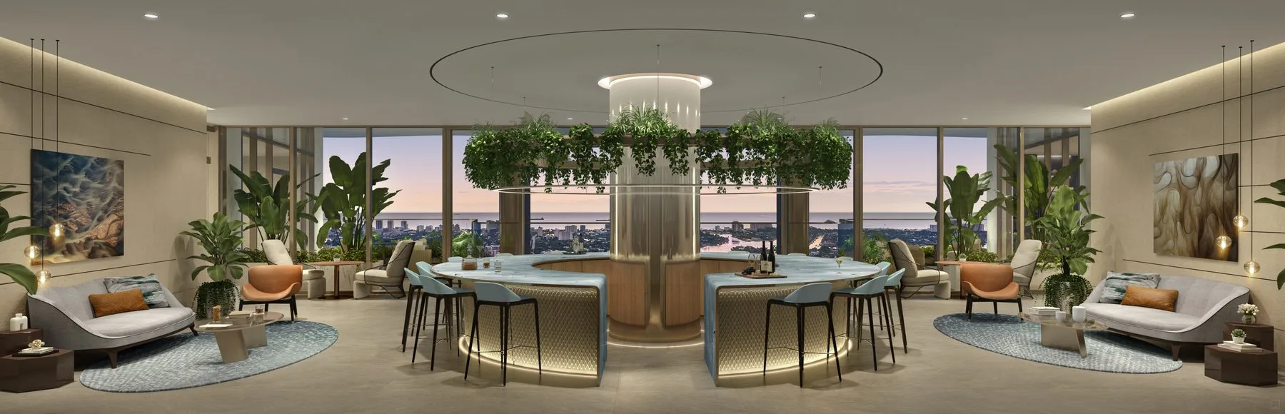 Luxury lounge and dining at Andare Fort Lauderdale