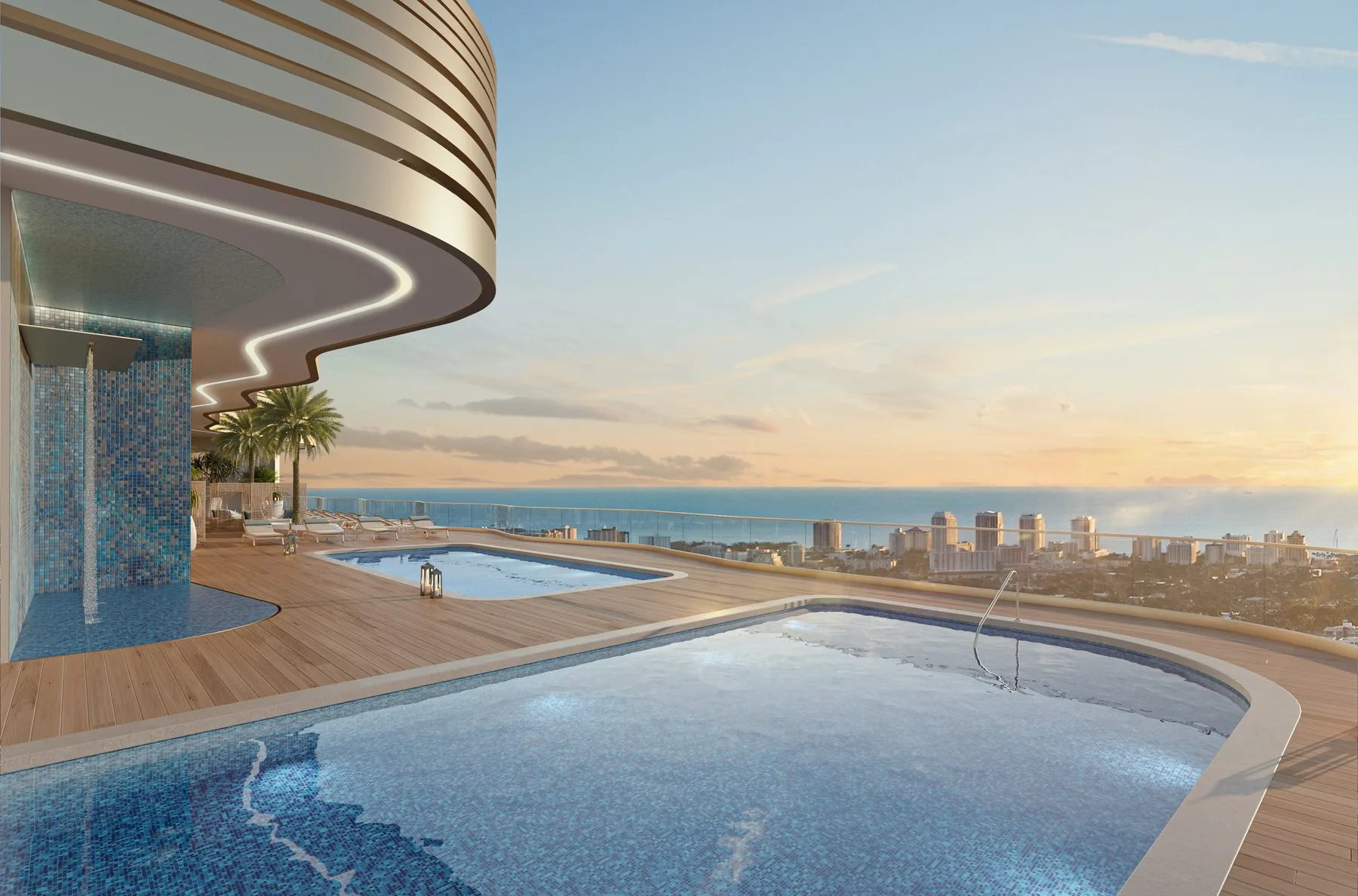 Rooftop Pool Sunrise
