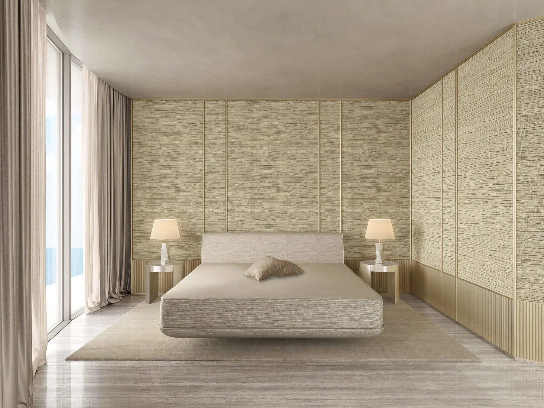Armani/Casa Residences — primary bedroom suite