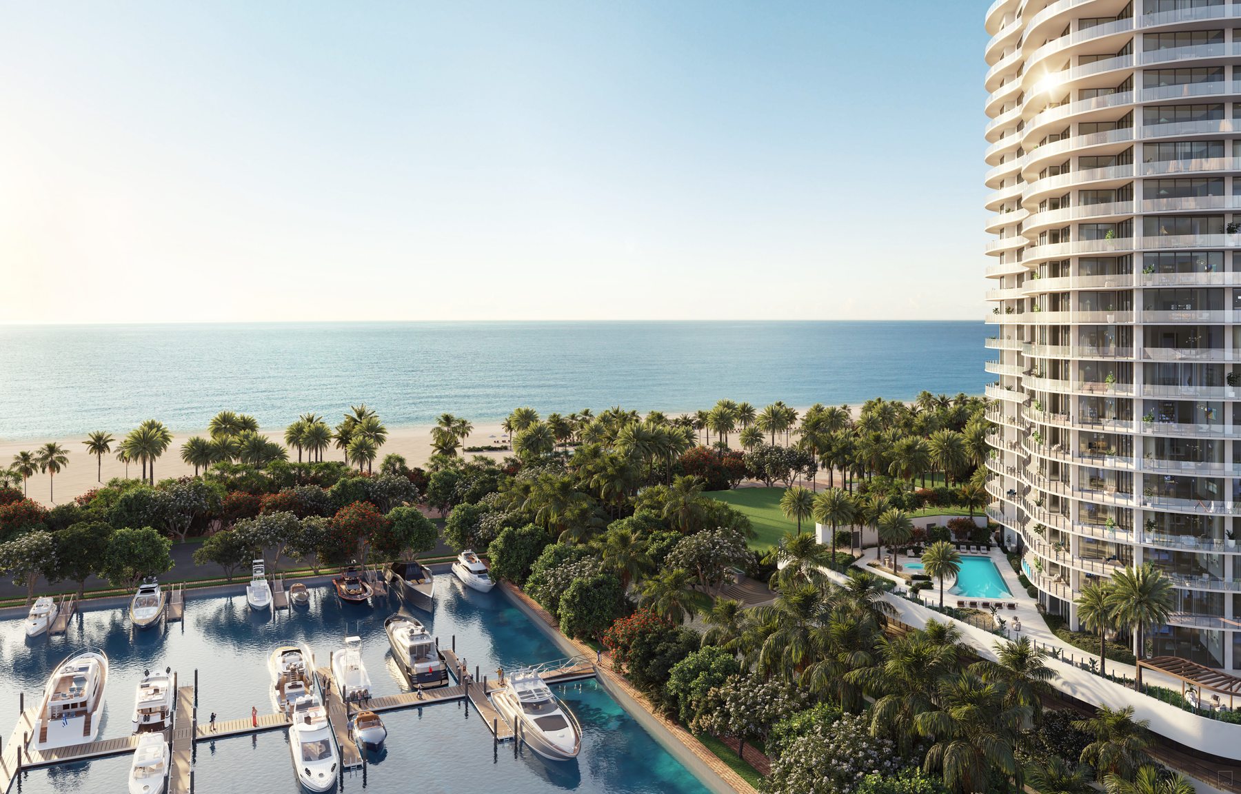 St. Regis Bahia Mar — Oceanfront tower view from beach