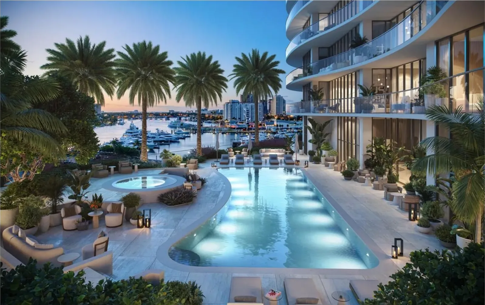 St. Regis Bahia Mar — Pool deck with private cabanas