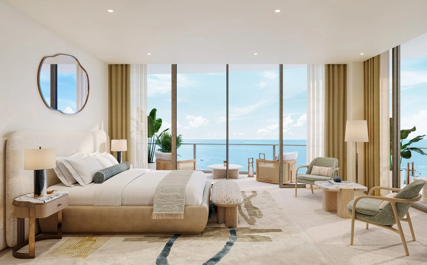 St. Regis Bahia Mar — Primary bedroom with ocean views