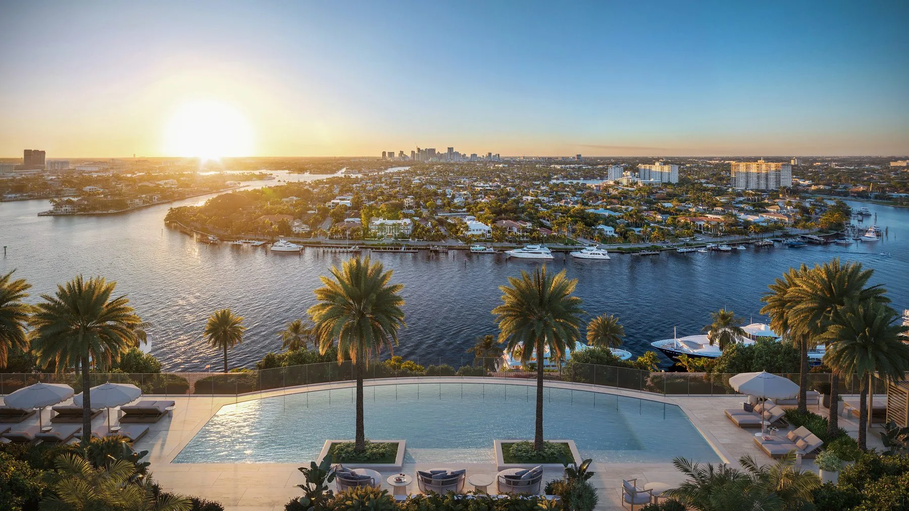 St. Regis Bahia Mar — Resort pool at sunset