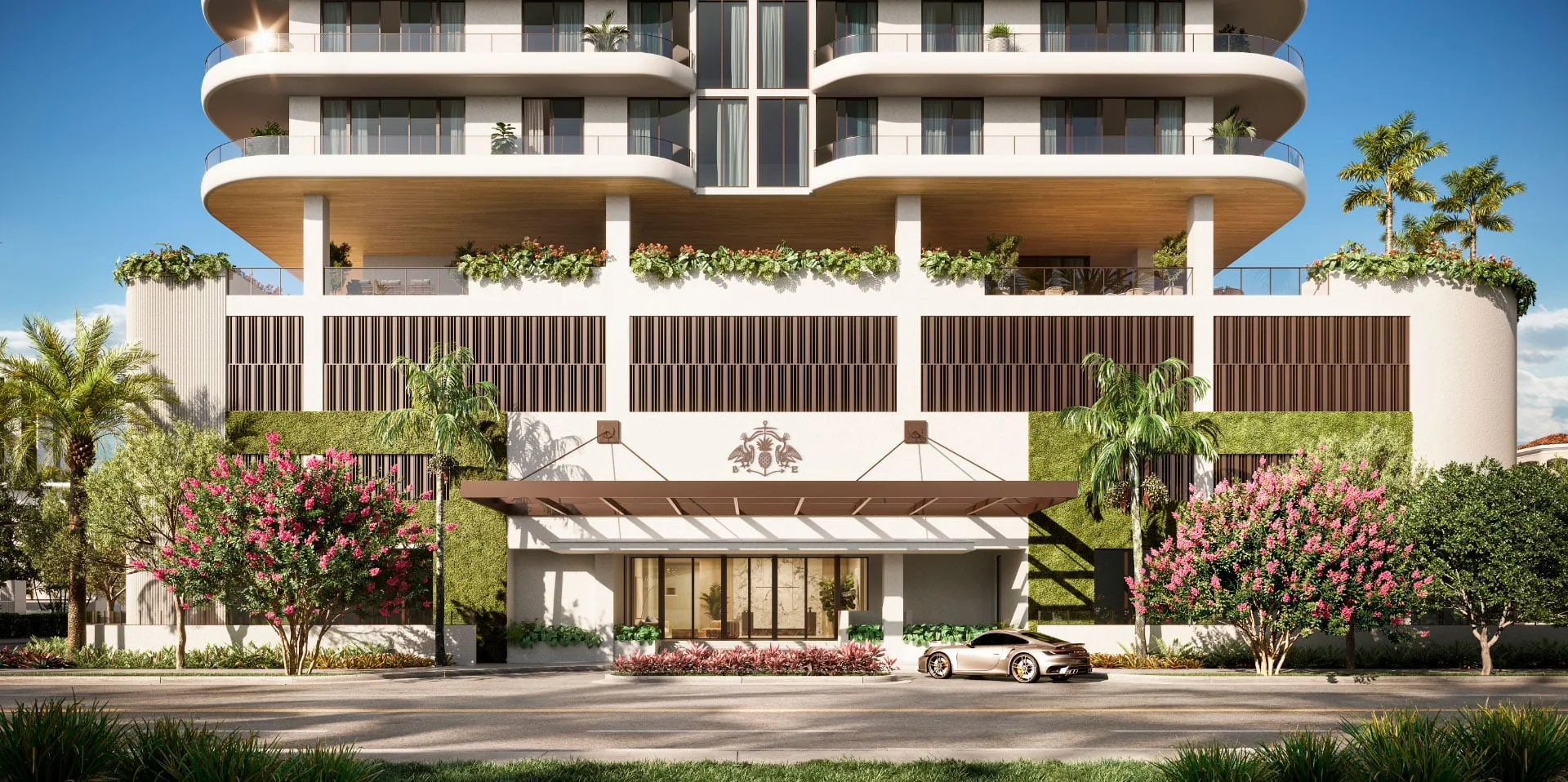 Bungalow East - Arrival and entrance rendering