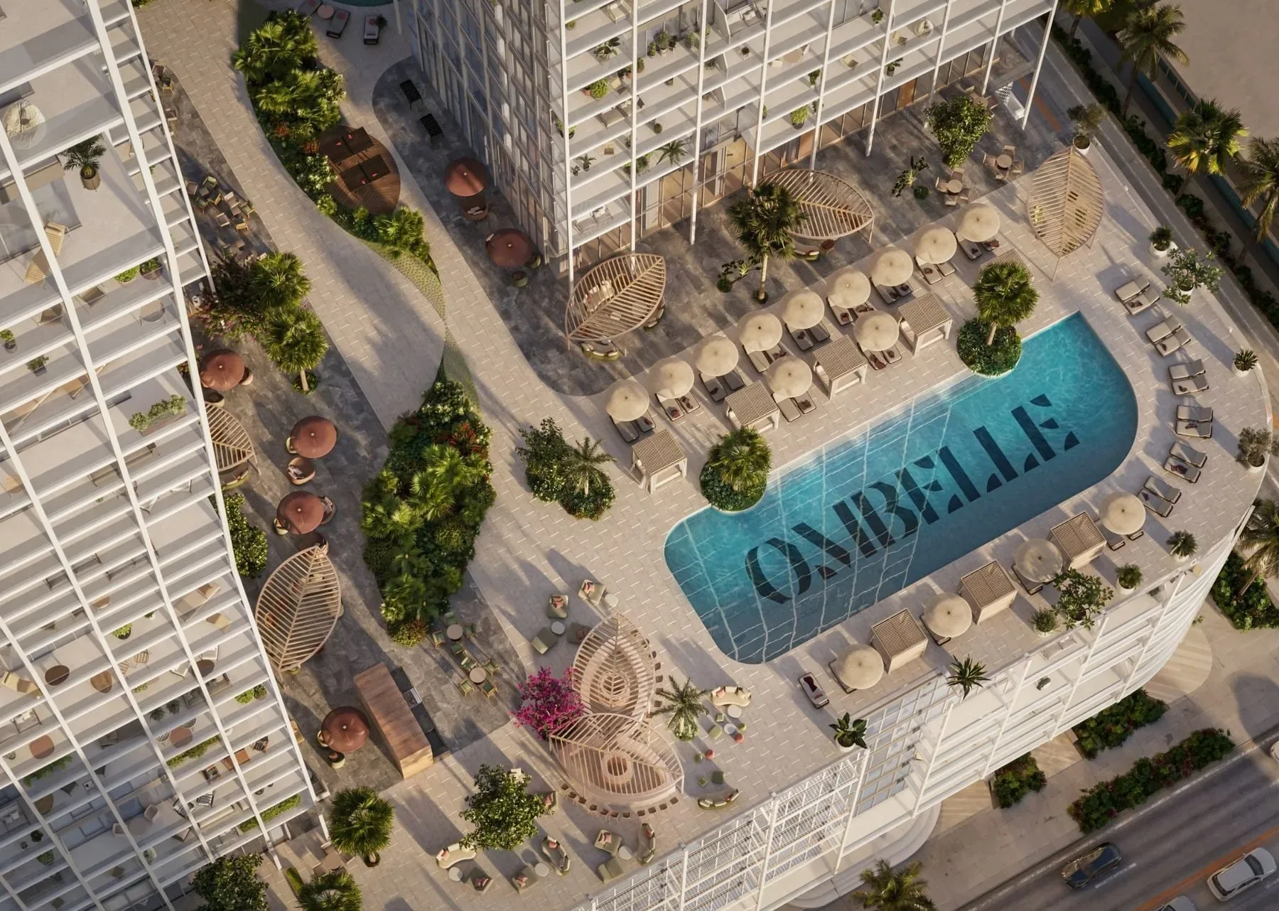Ombelle Pool Deck Aerial — OMBELLE Branded Pool