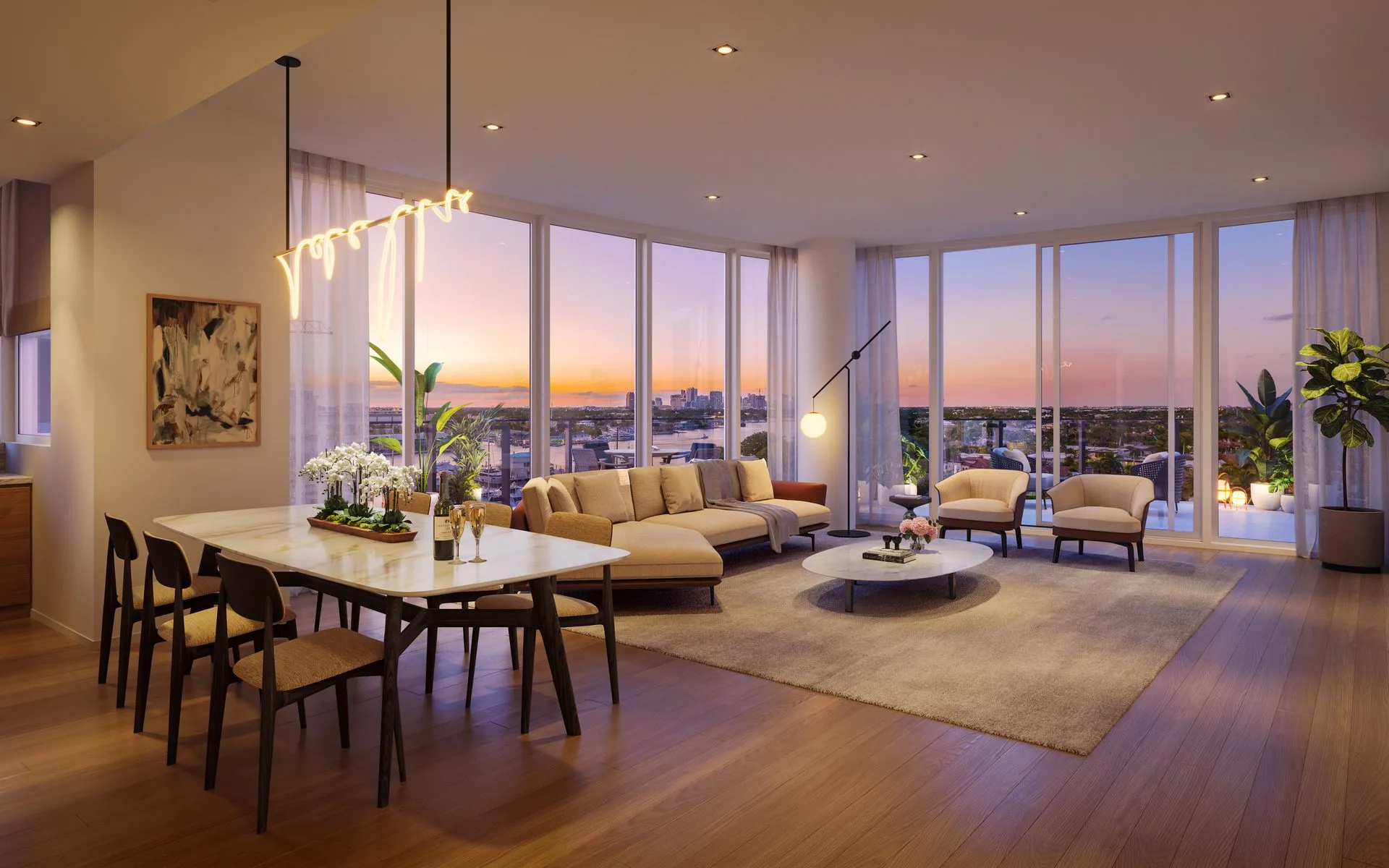 Pier Sixty-Six — Azul great room with marina views