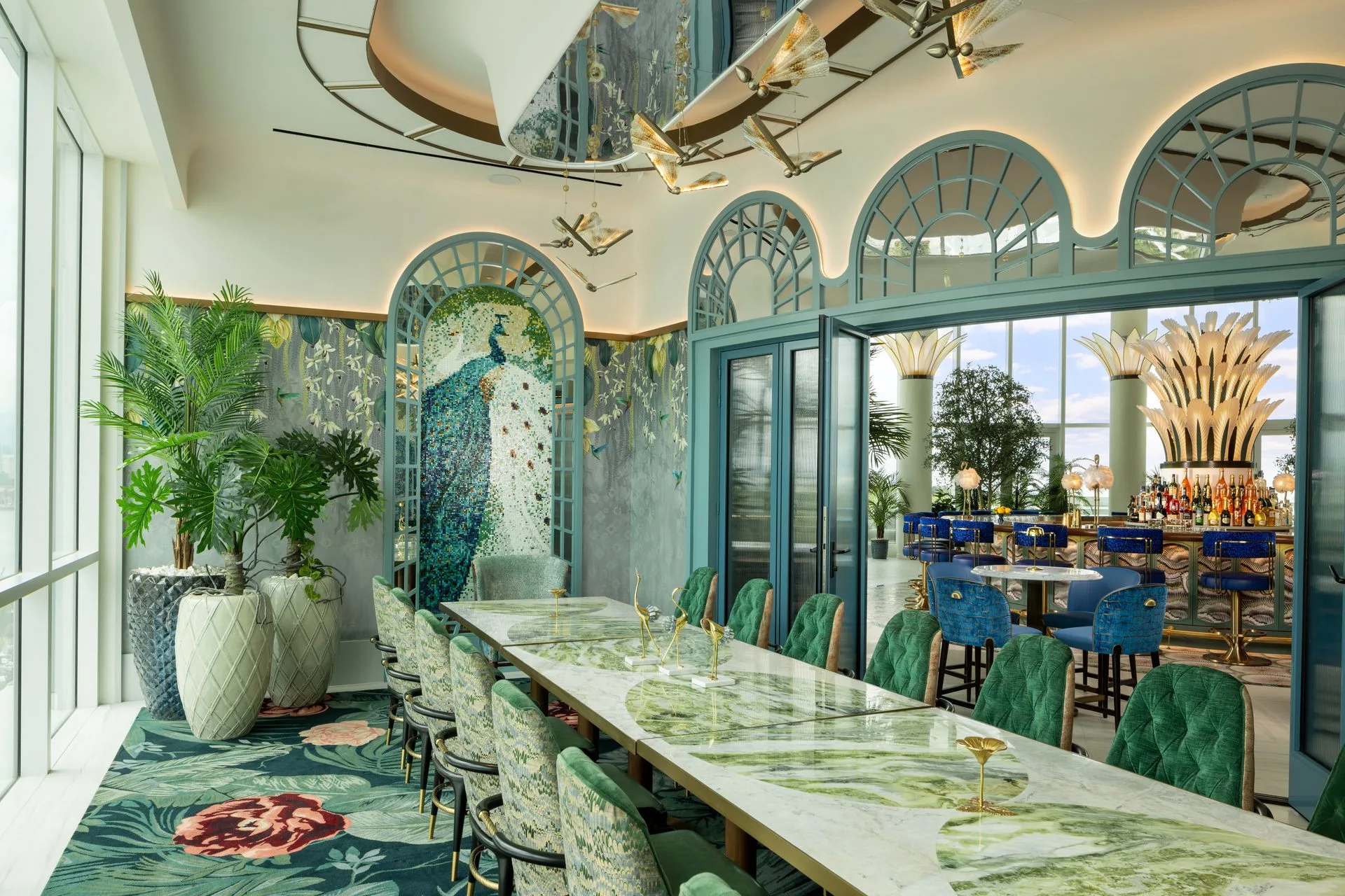 Private garden dining room