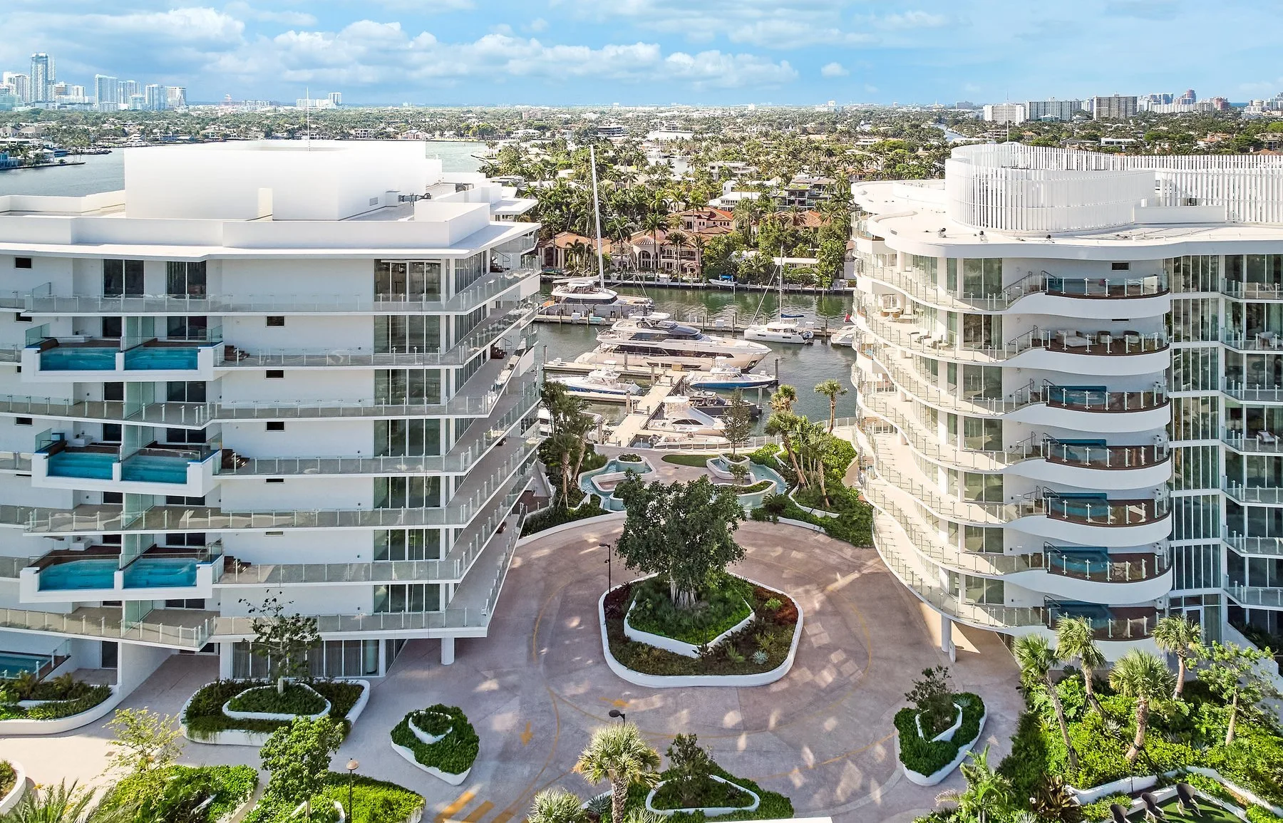 Drone view of marina and Intracoastal