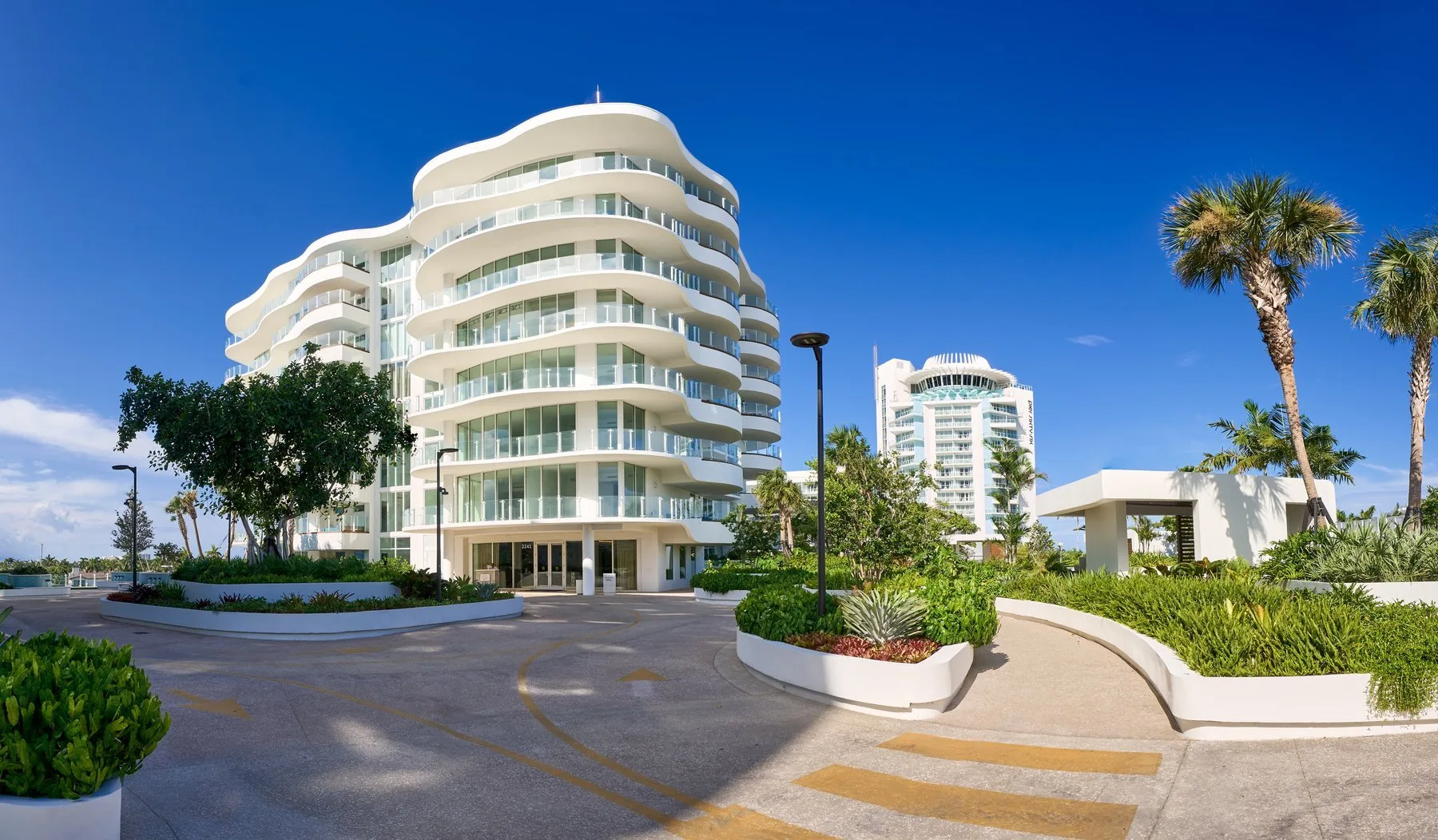 Intracoastal waterway and towers panorama