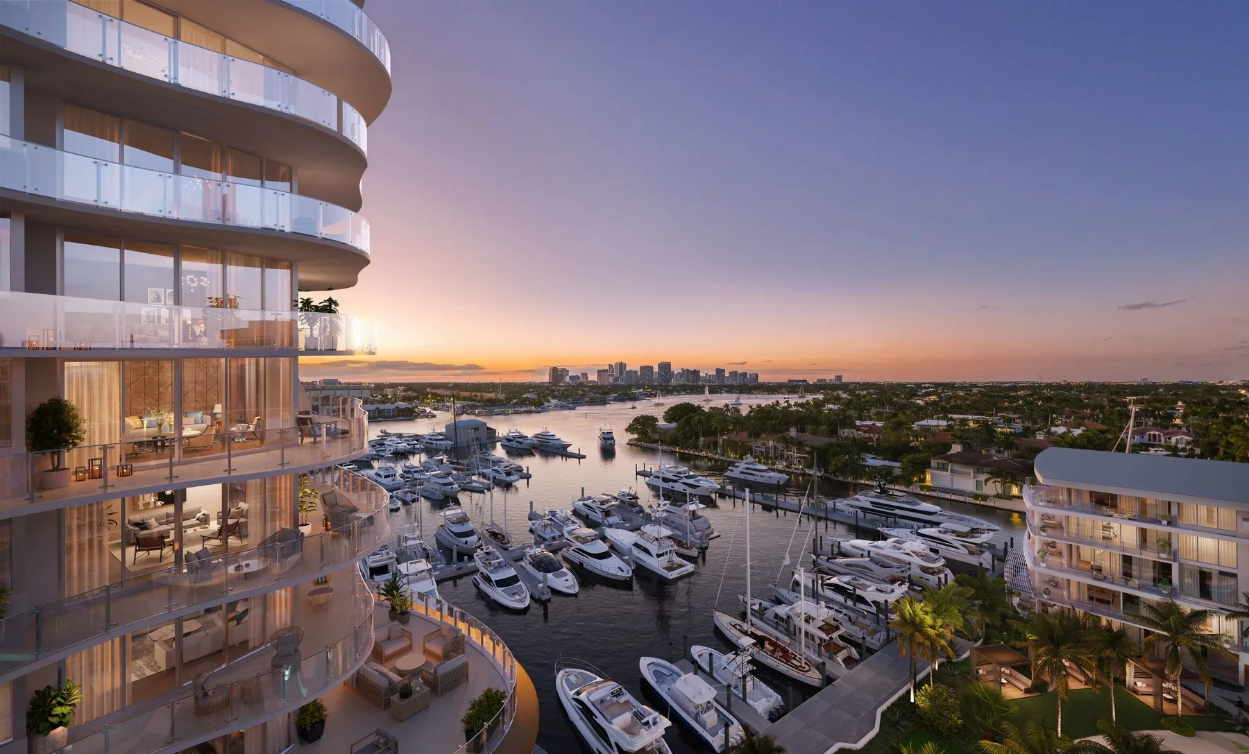 View overlooking the superyacht marina