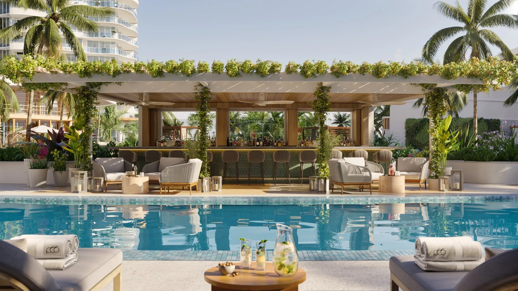 Pool bar rendering