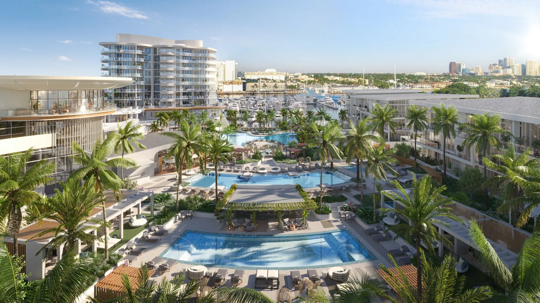 Resort oasis pool rendering