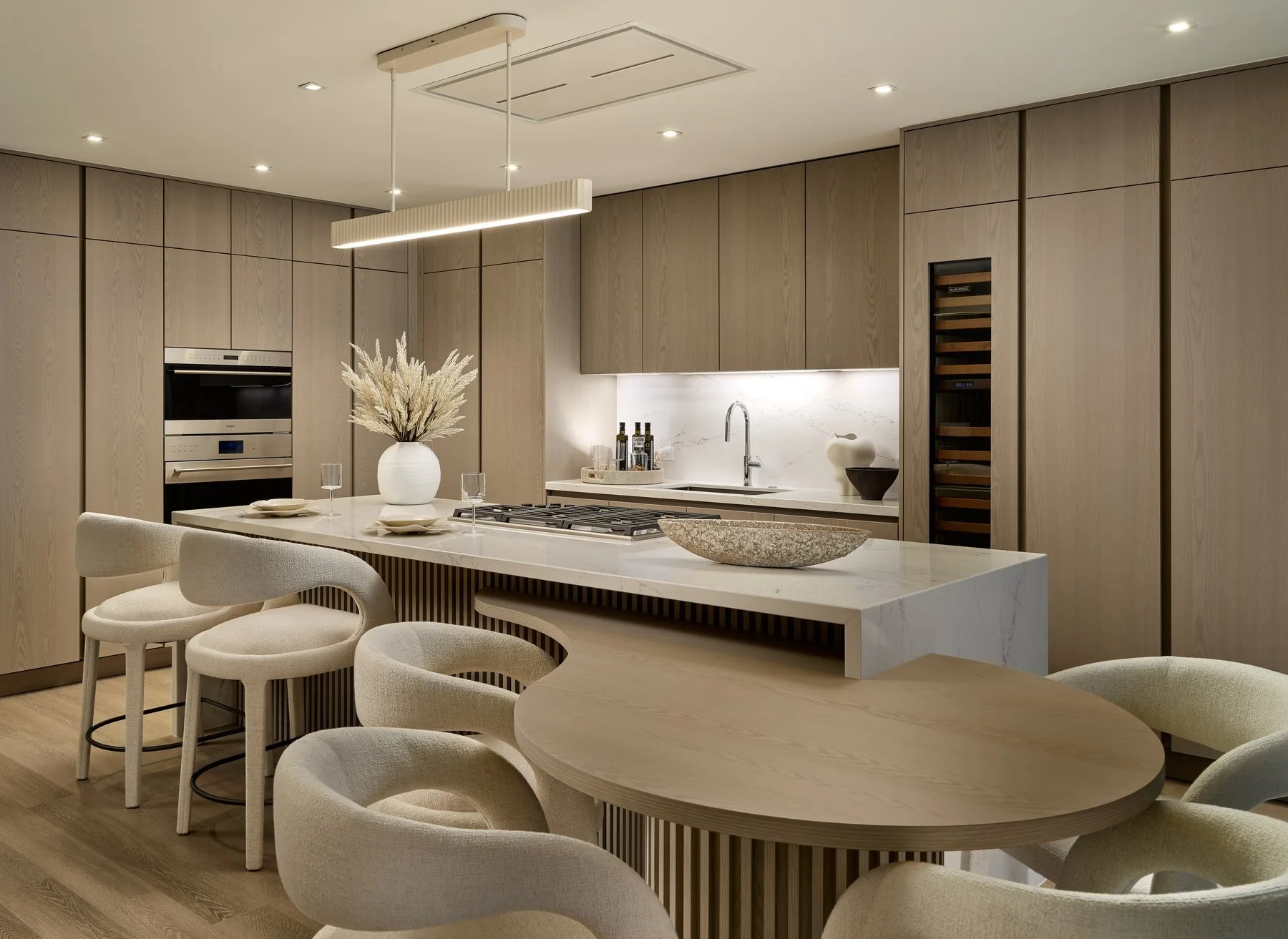 Open-plan living and dining