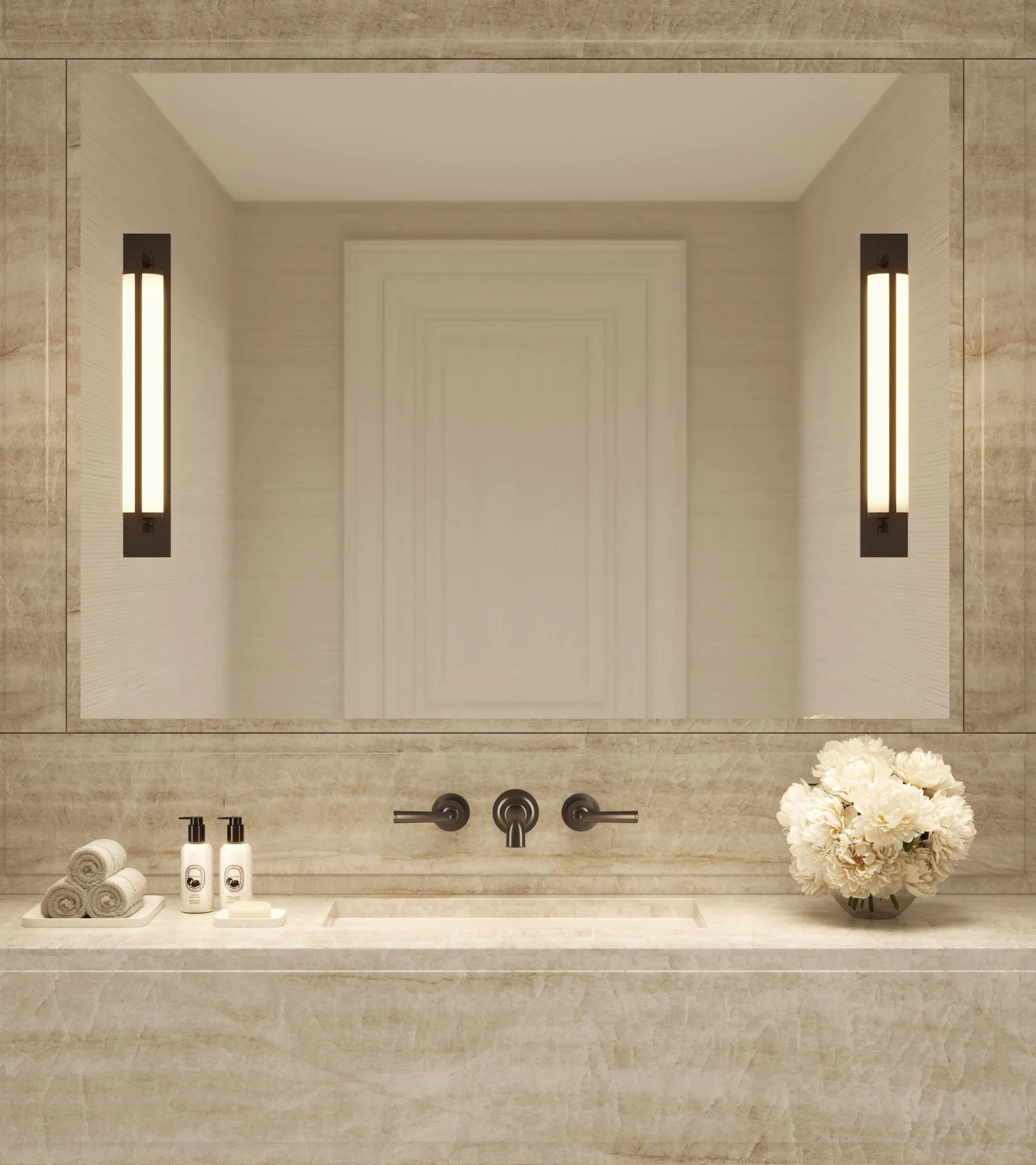 Spa-Inspired Primary Bathroom with Freestanding Soaking Tub & Waterworks Fixtures