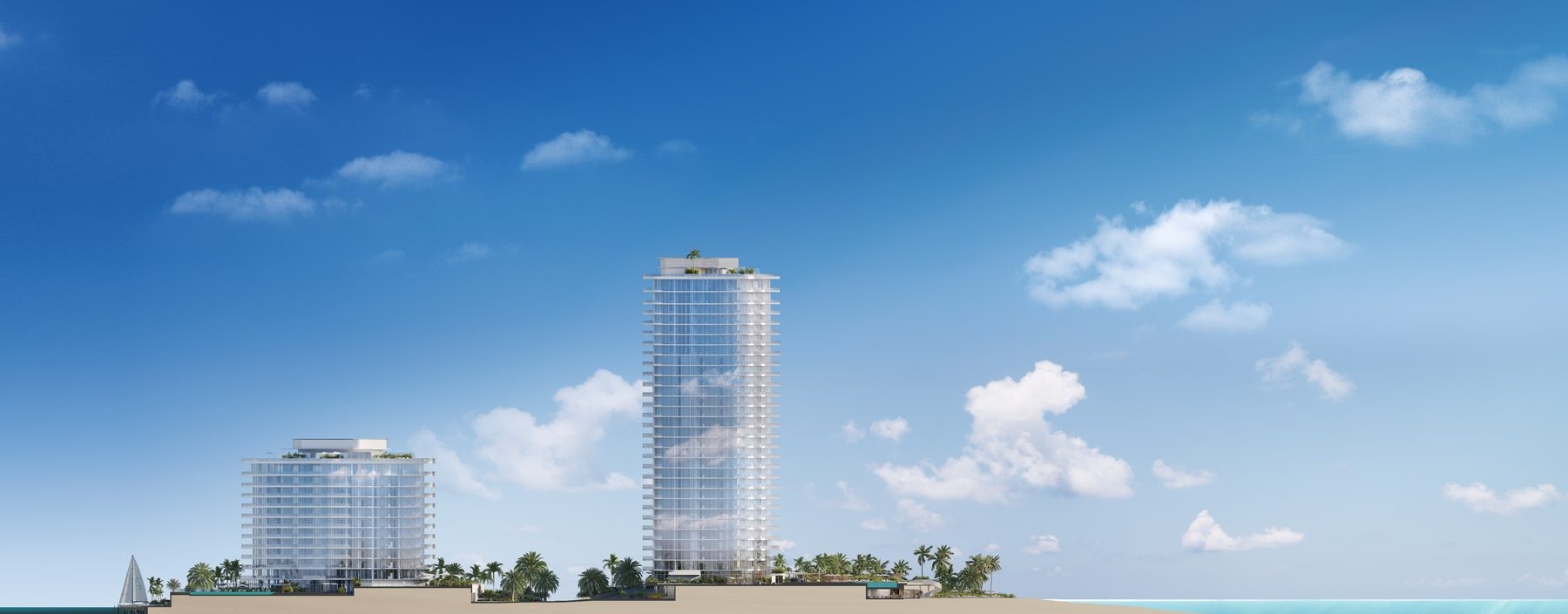 Ritz-Carlton Pompano — Beach Tower elevation rendering