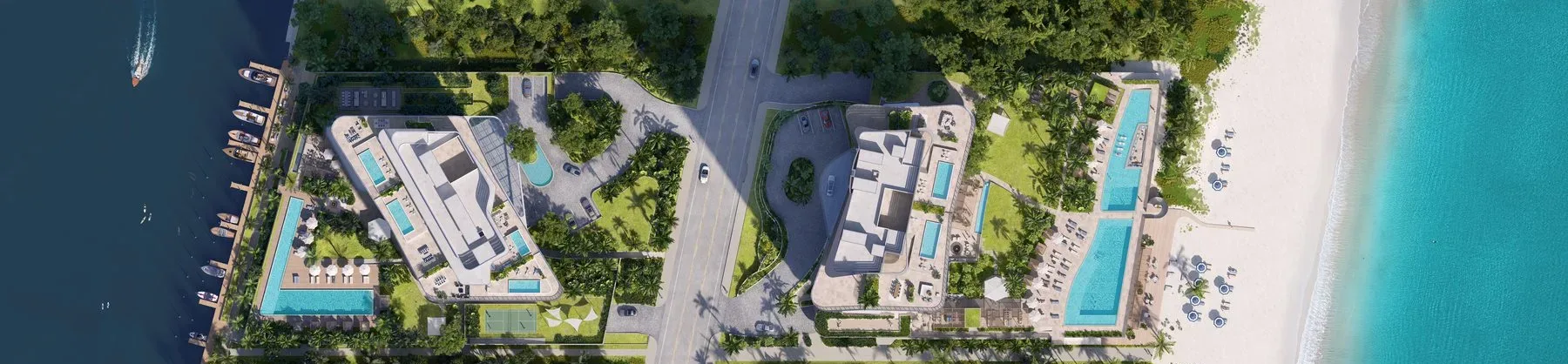 Ritz-Carlton Pompano — full site plan rendering