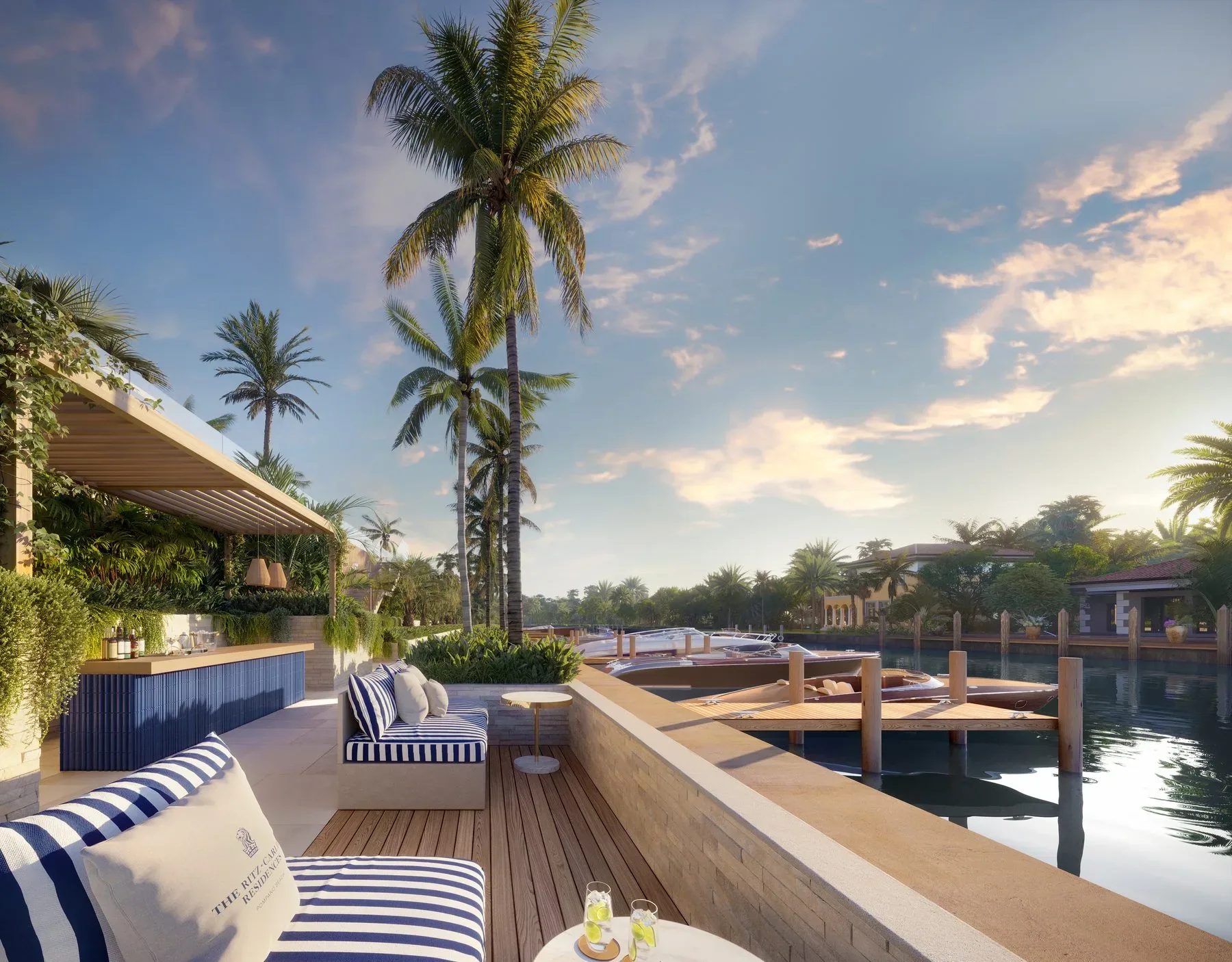 Ritz-Carlton Pompano — Sundowners lounge at sunset
