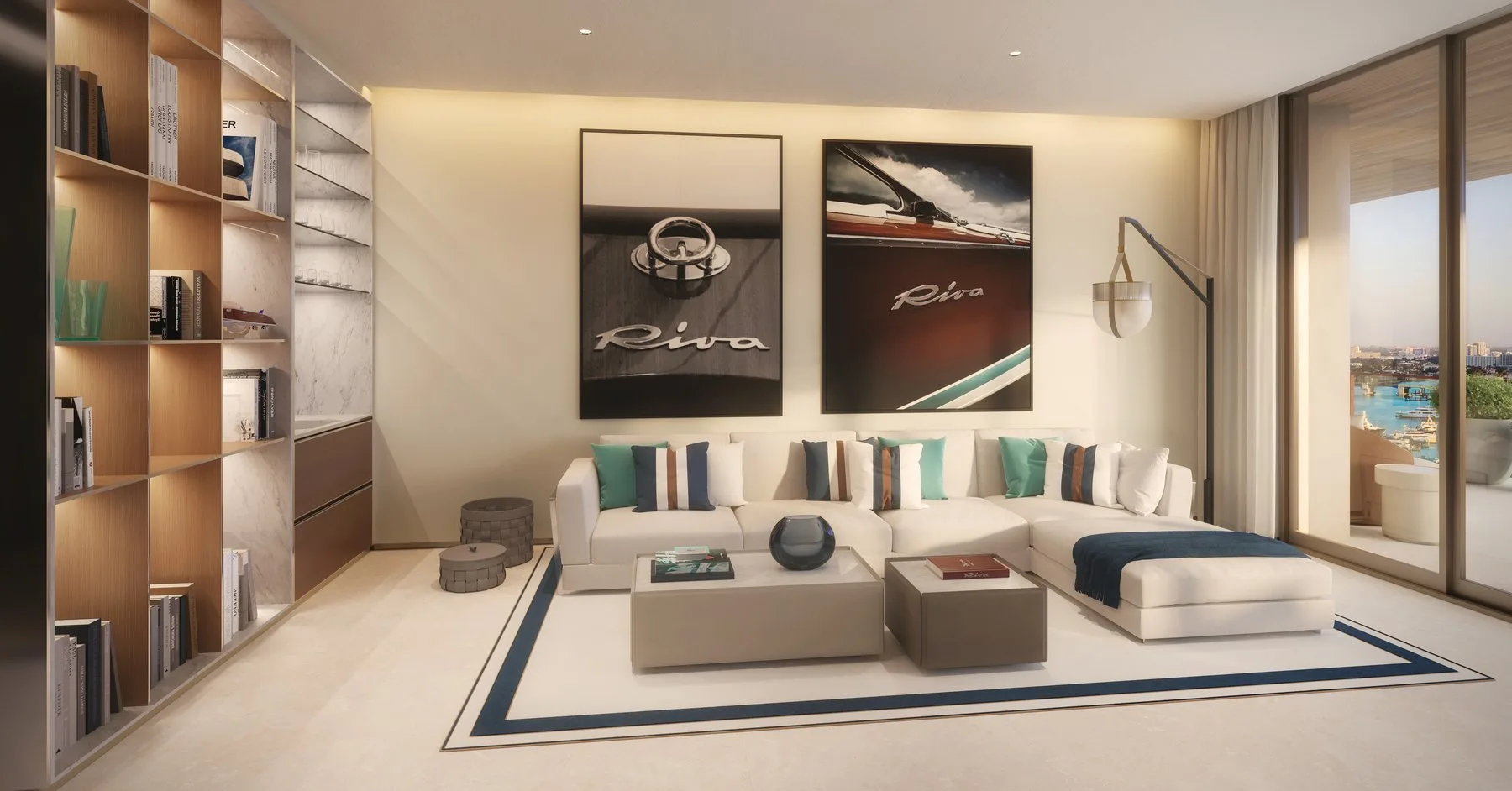 Riva Residenze — Den and Study with Marina Views