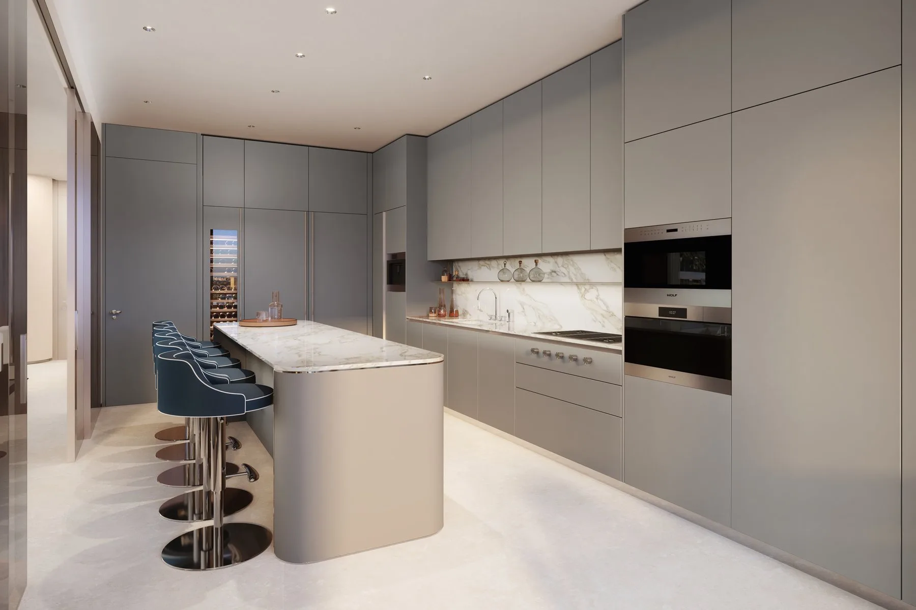 Riva Residenze — Kitchen Detail with European Stone Countertops