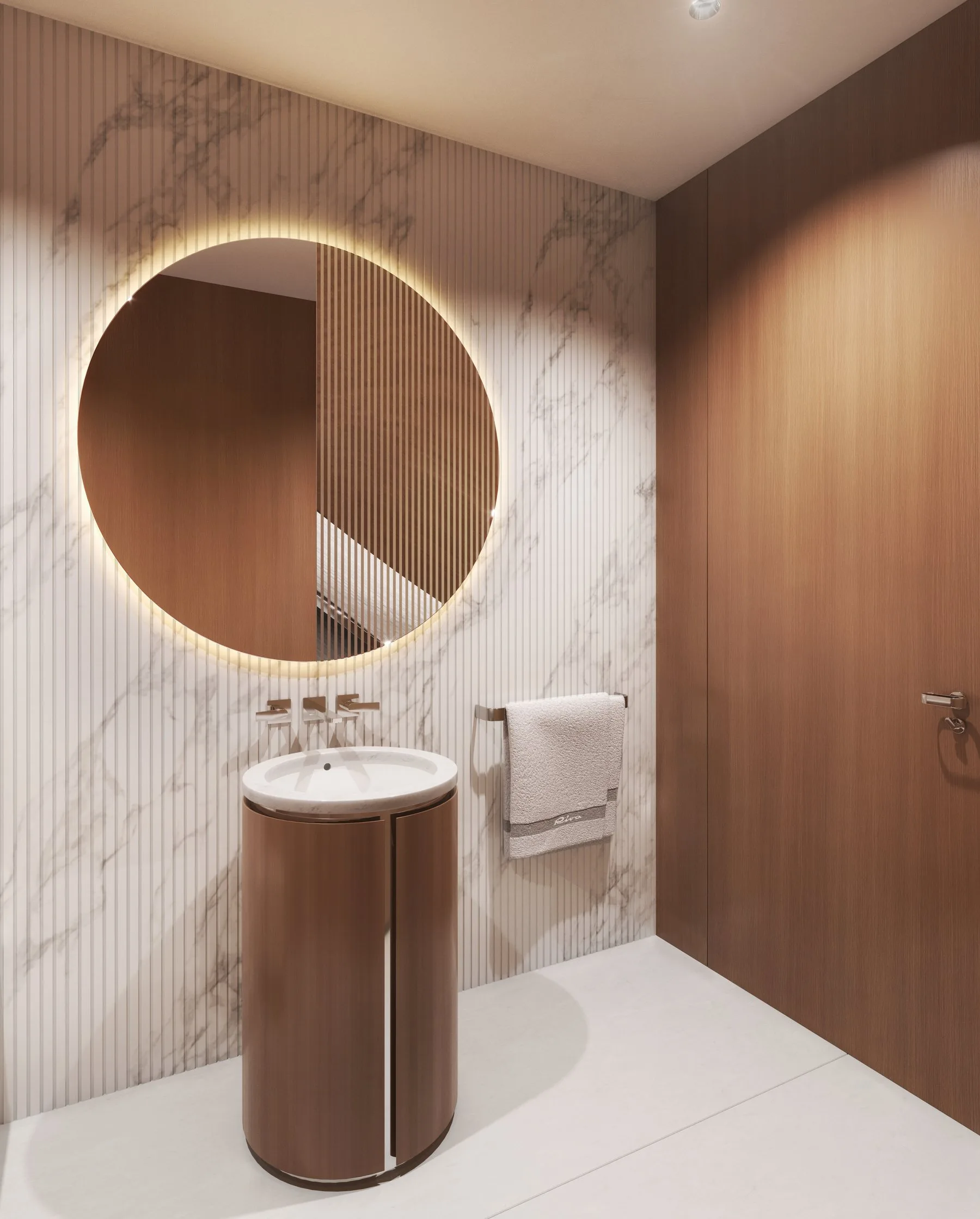 Riva Residenze — Powder Room with Yacht-Inspired Design