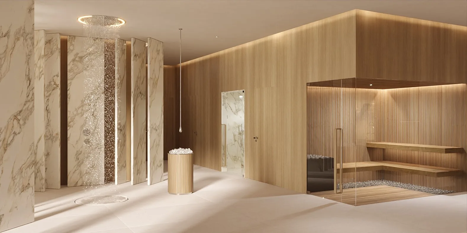 Riva Residenze — Steam Room and Shower Suite