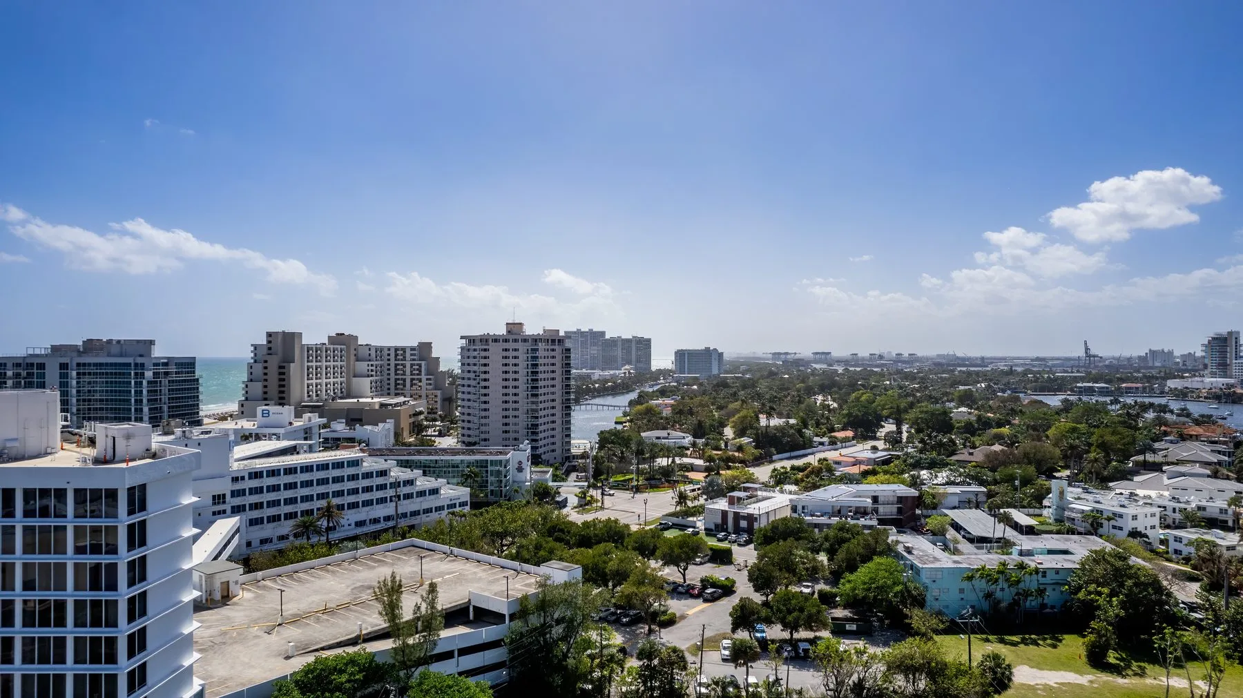 Riva Residenze — South View from Floor 10, Harbor Beach and Port Everglades