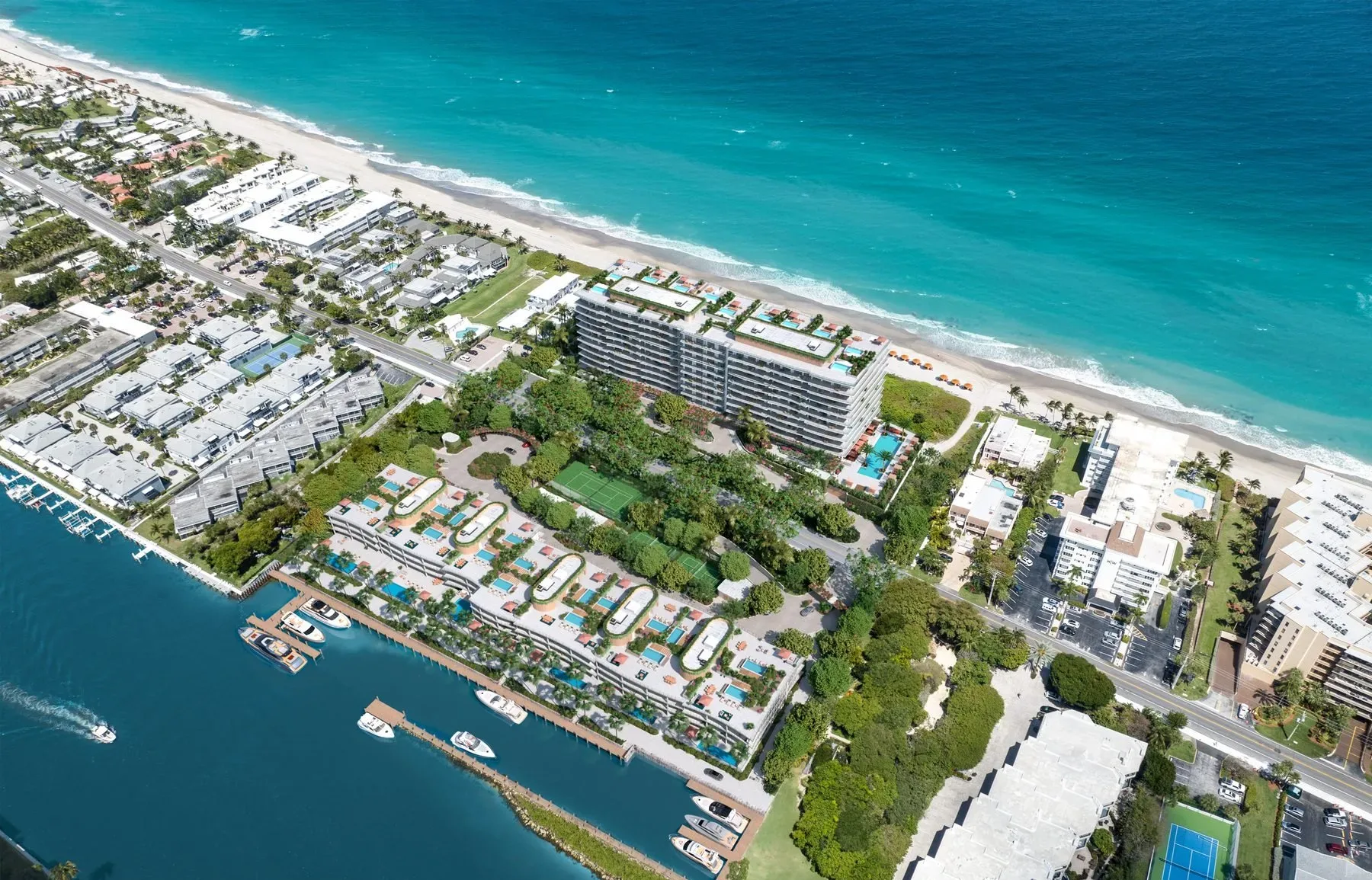 Rosewood Residences — full site plan aerial