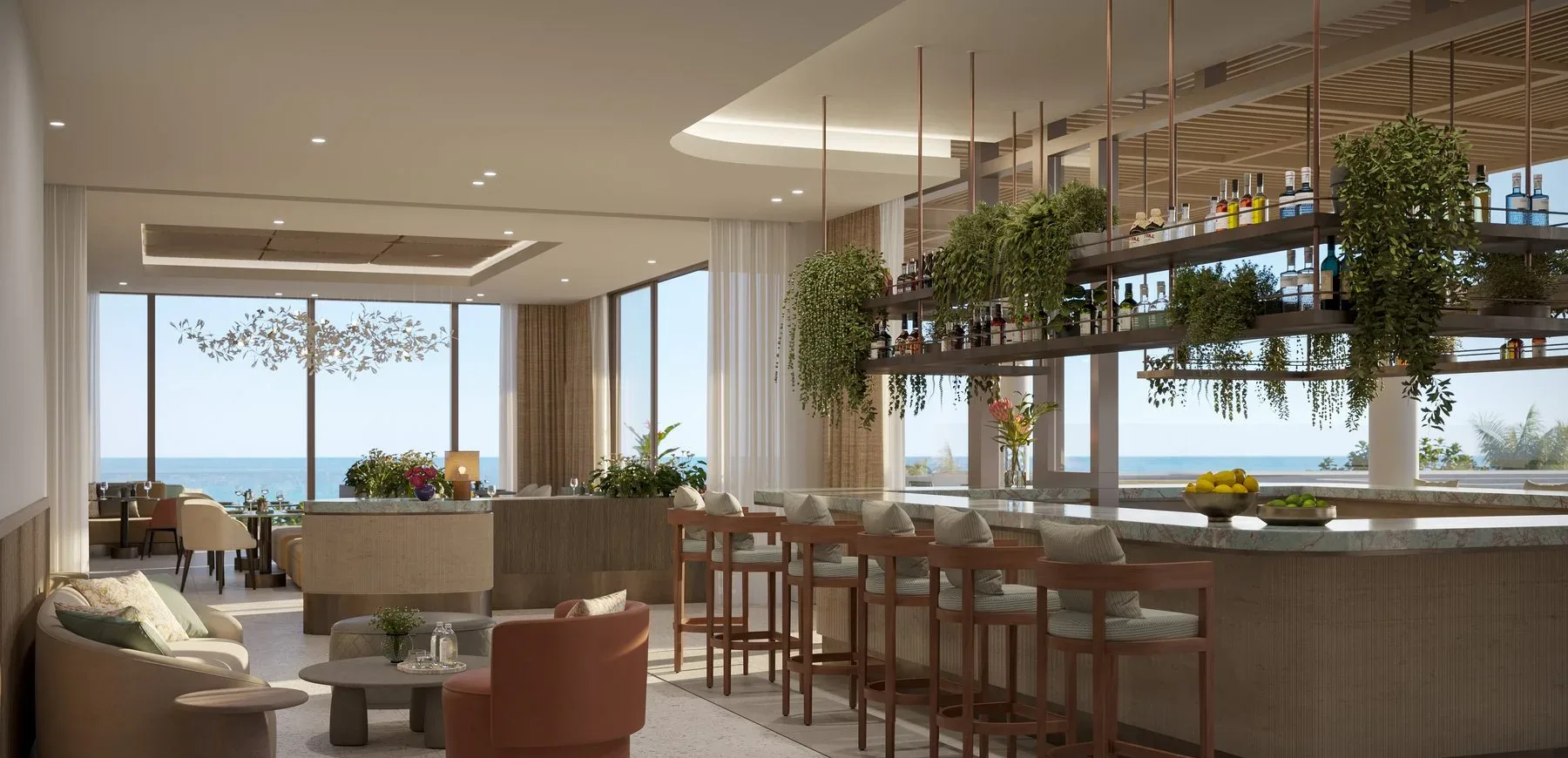 Rosewood Residences — oceanfront bar