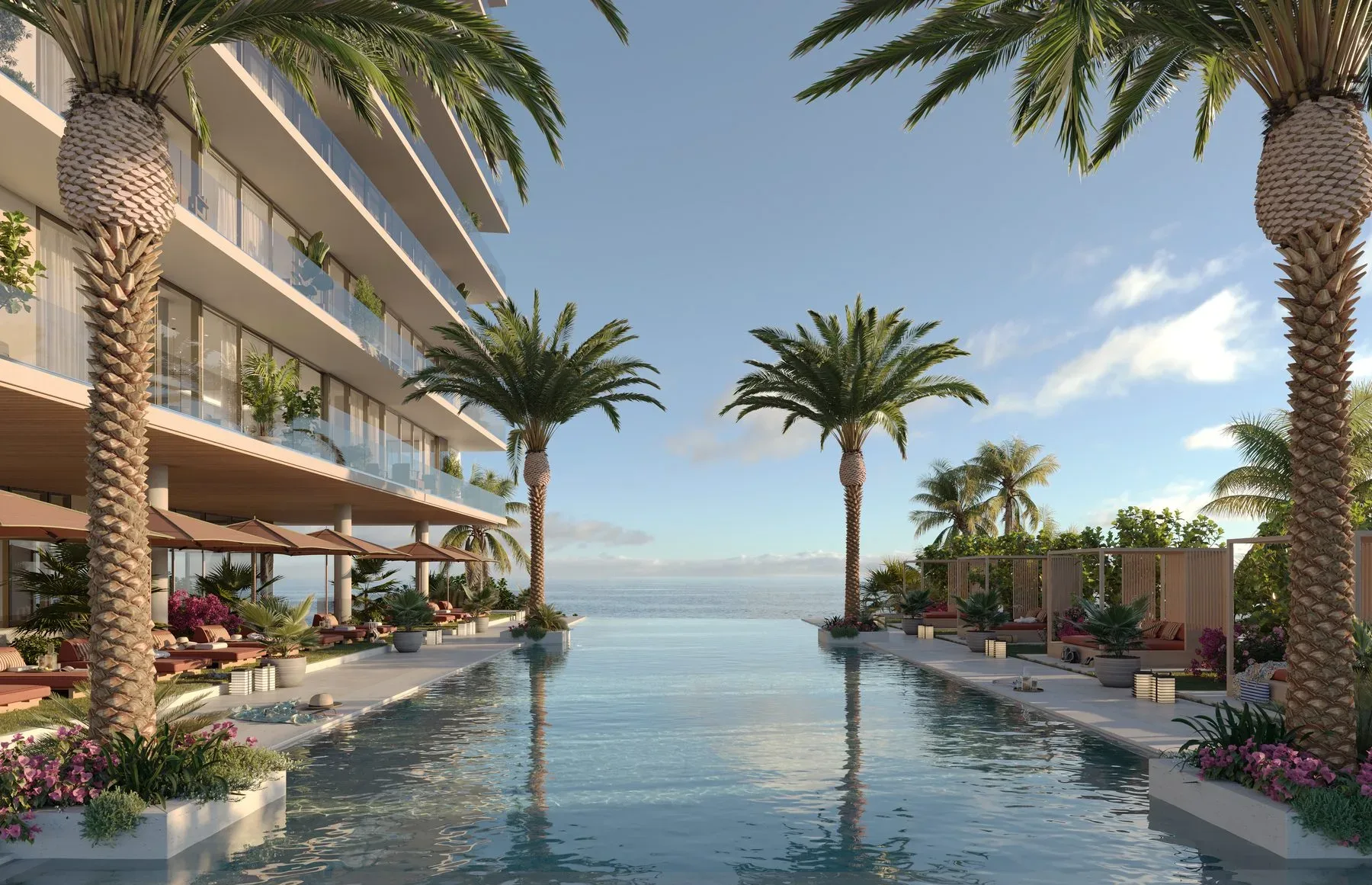 Rosewood Residences — oceanfront pool deck