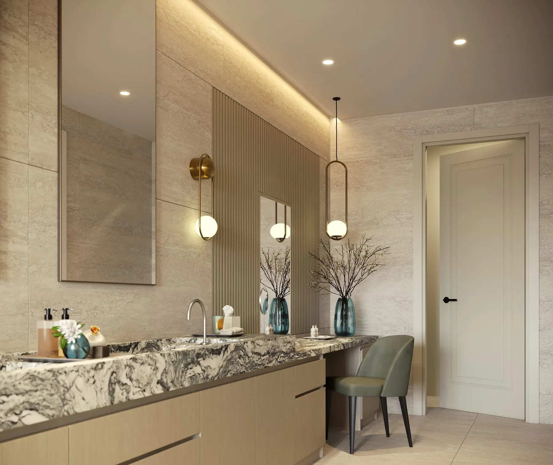 Rosewood Residences — primary bathroom detail
