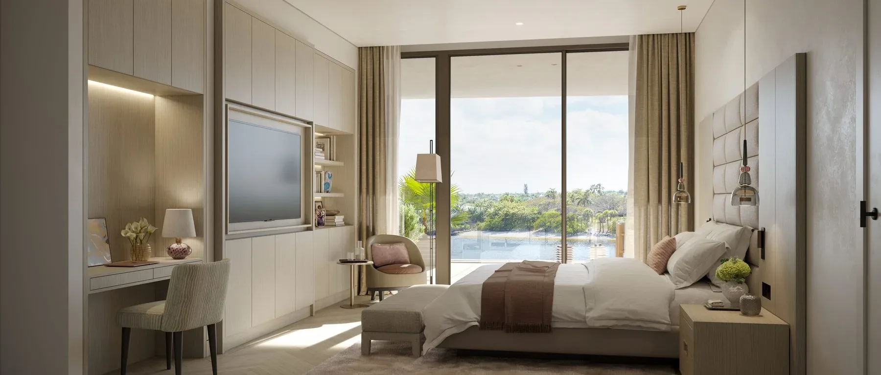 Rosewood Residences — primary bedroom suite