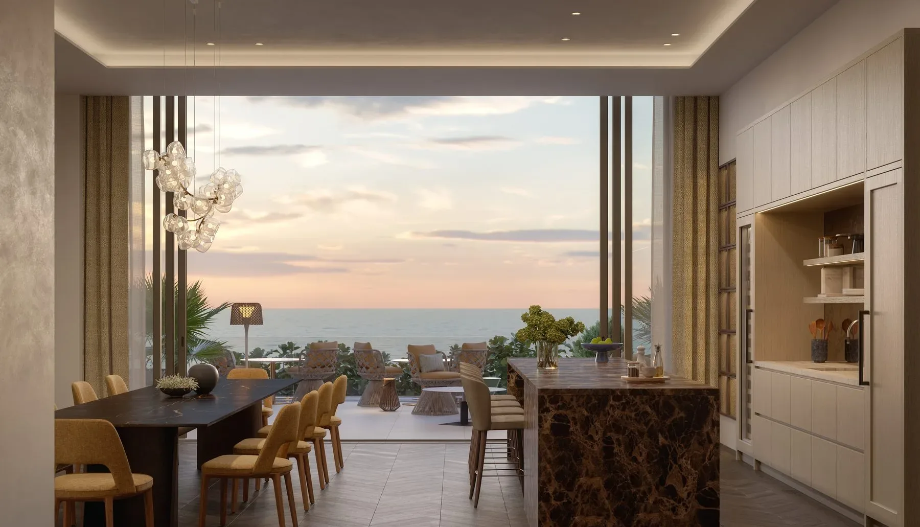 Rosewood Residences — private dining room