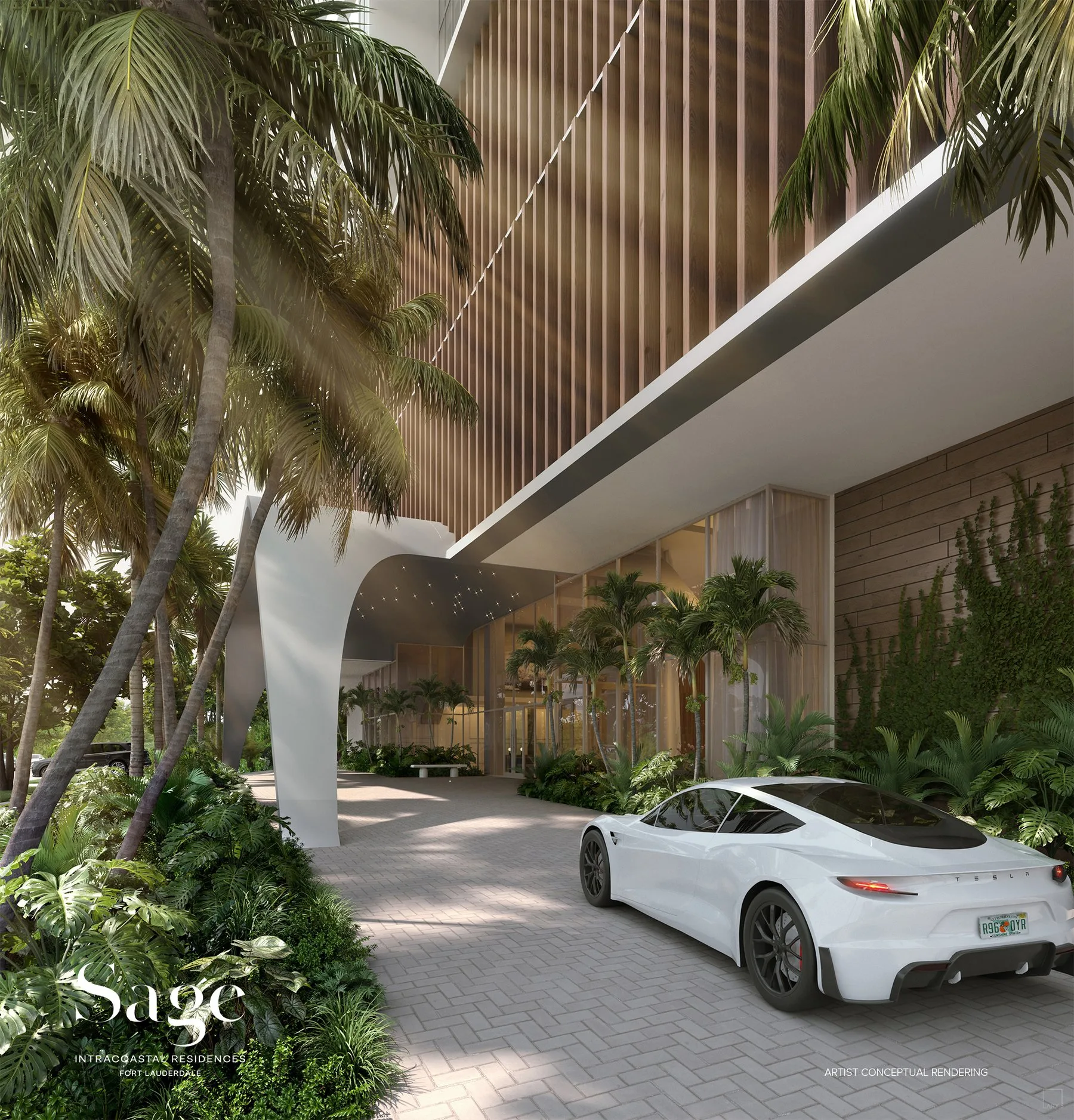 Private porte cochère arrival