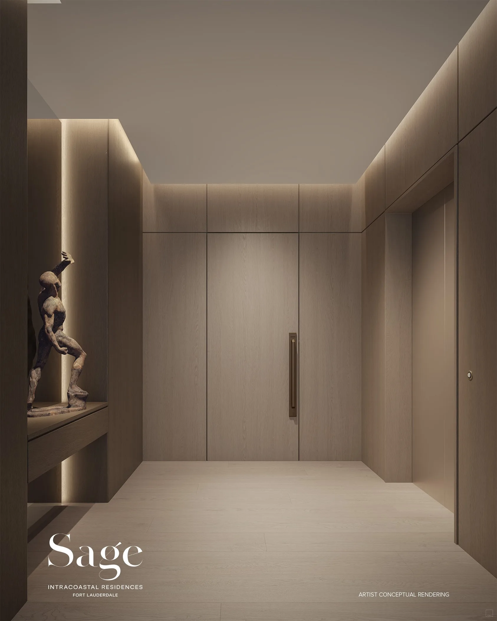 Private elevator foyer