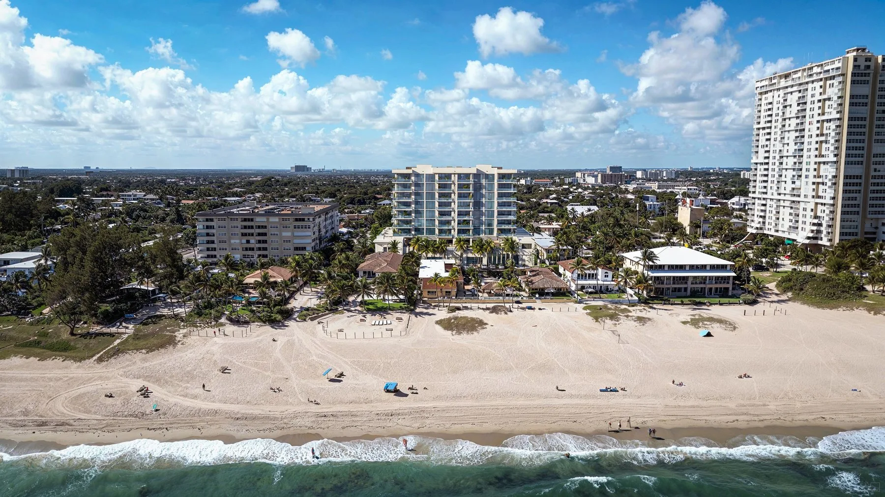 Salato Residences aerial beach view