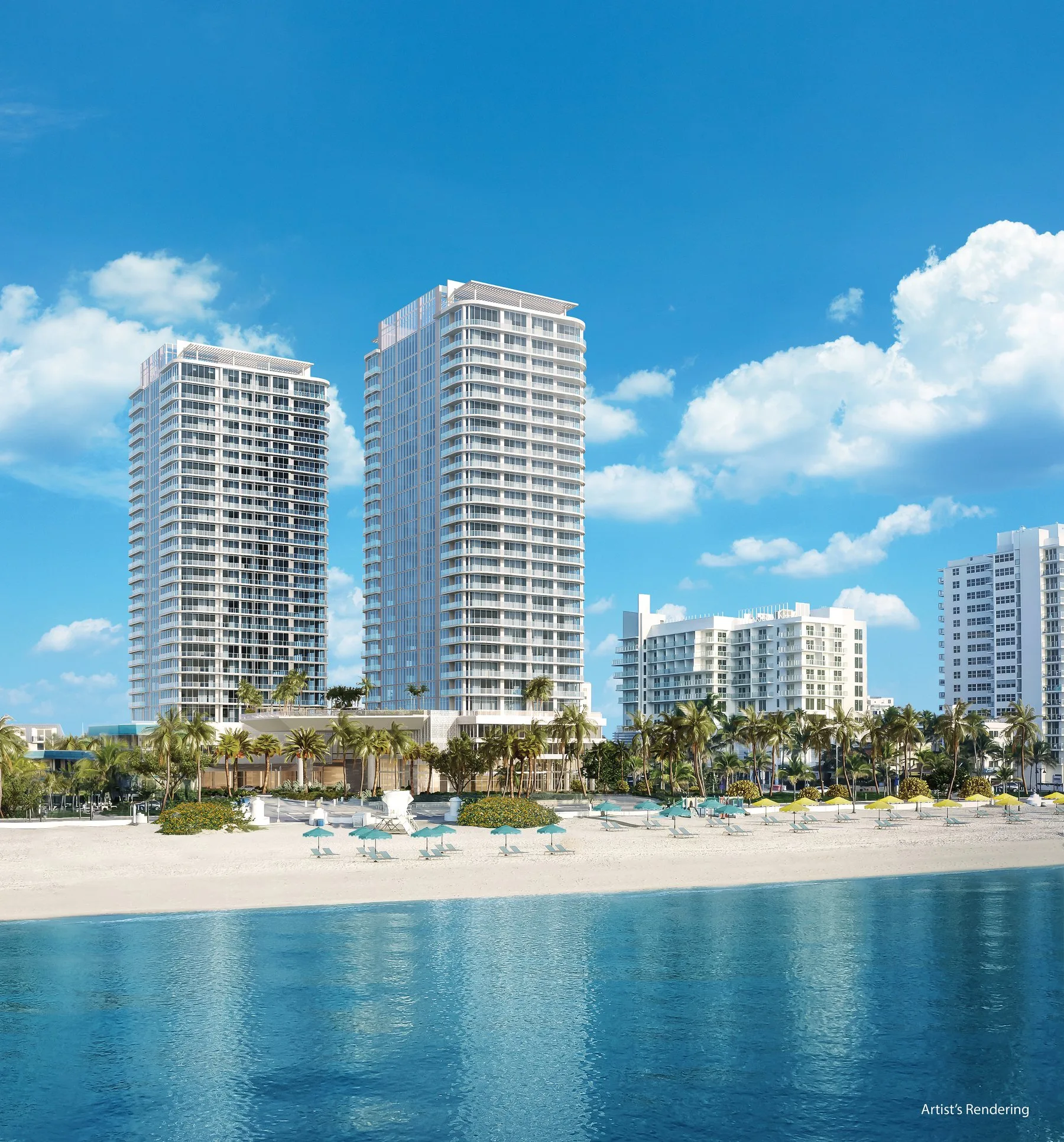 Selene Oceanfront Residences — twin towers on Fort Lauderdale Beach