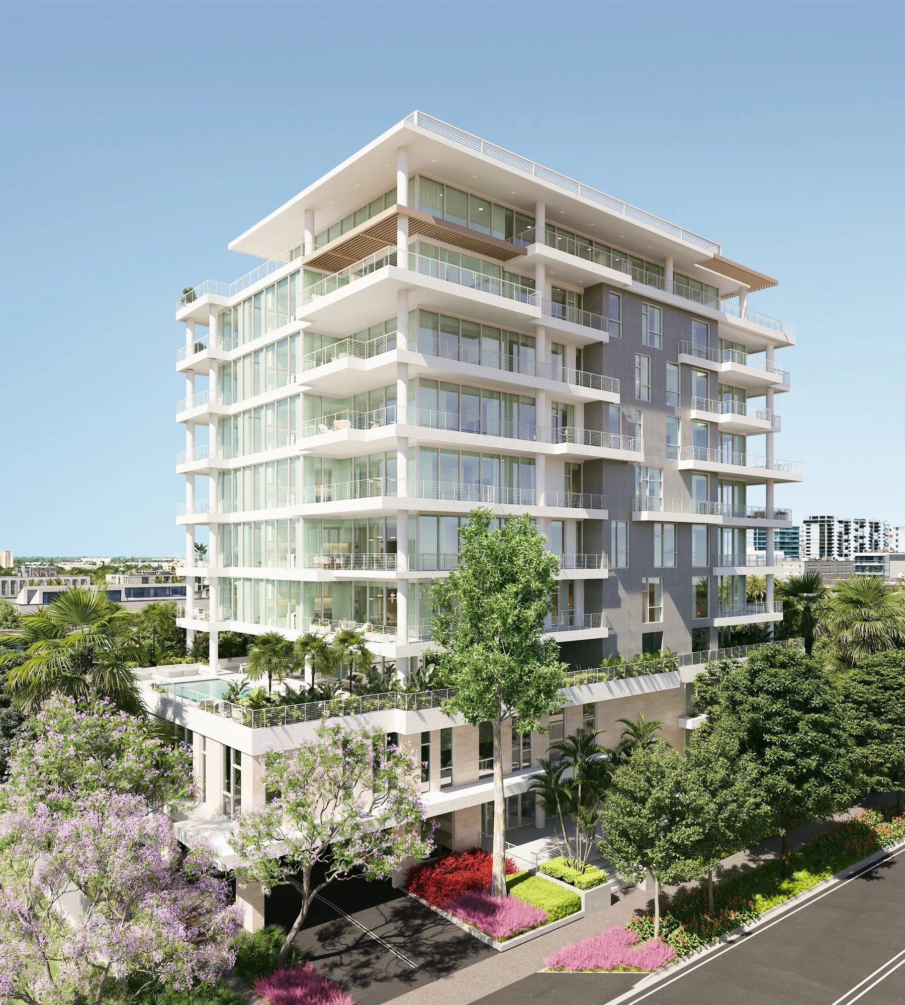 The Terraces at Las Olas cascading terrace architecture