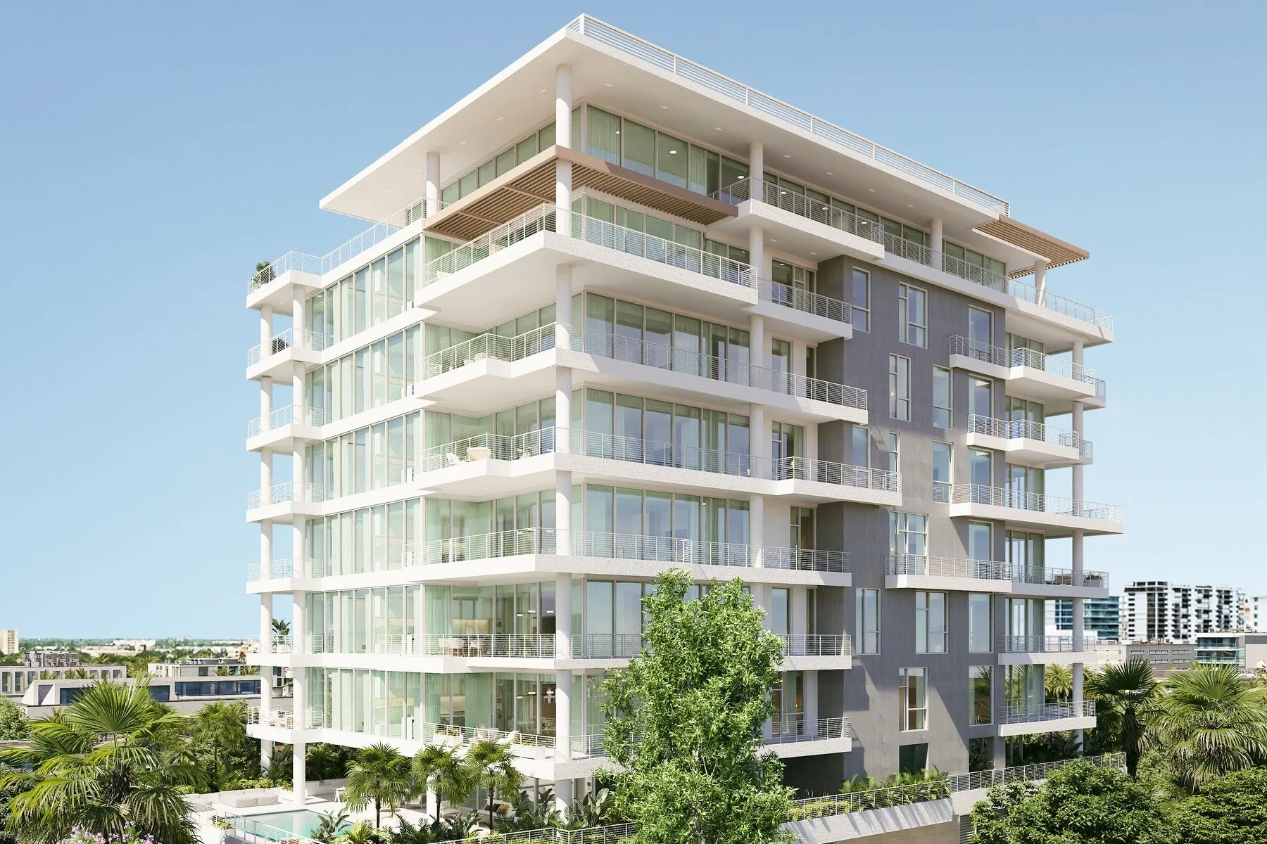 The Terraces at Las Olas cascading terrace architecture