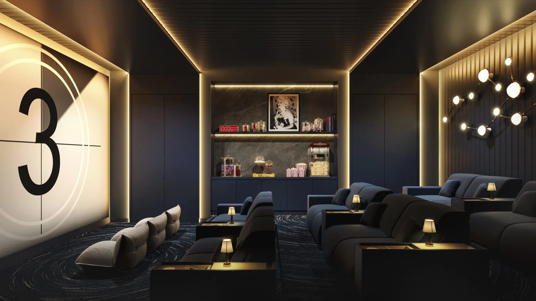 Viceroy Residences — Private cinema and screening room