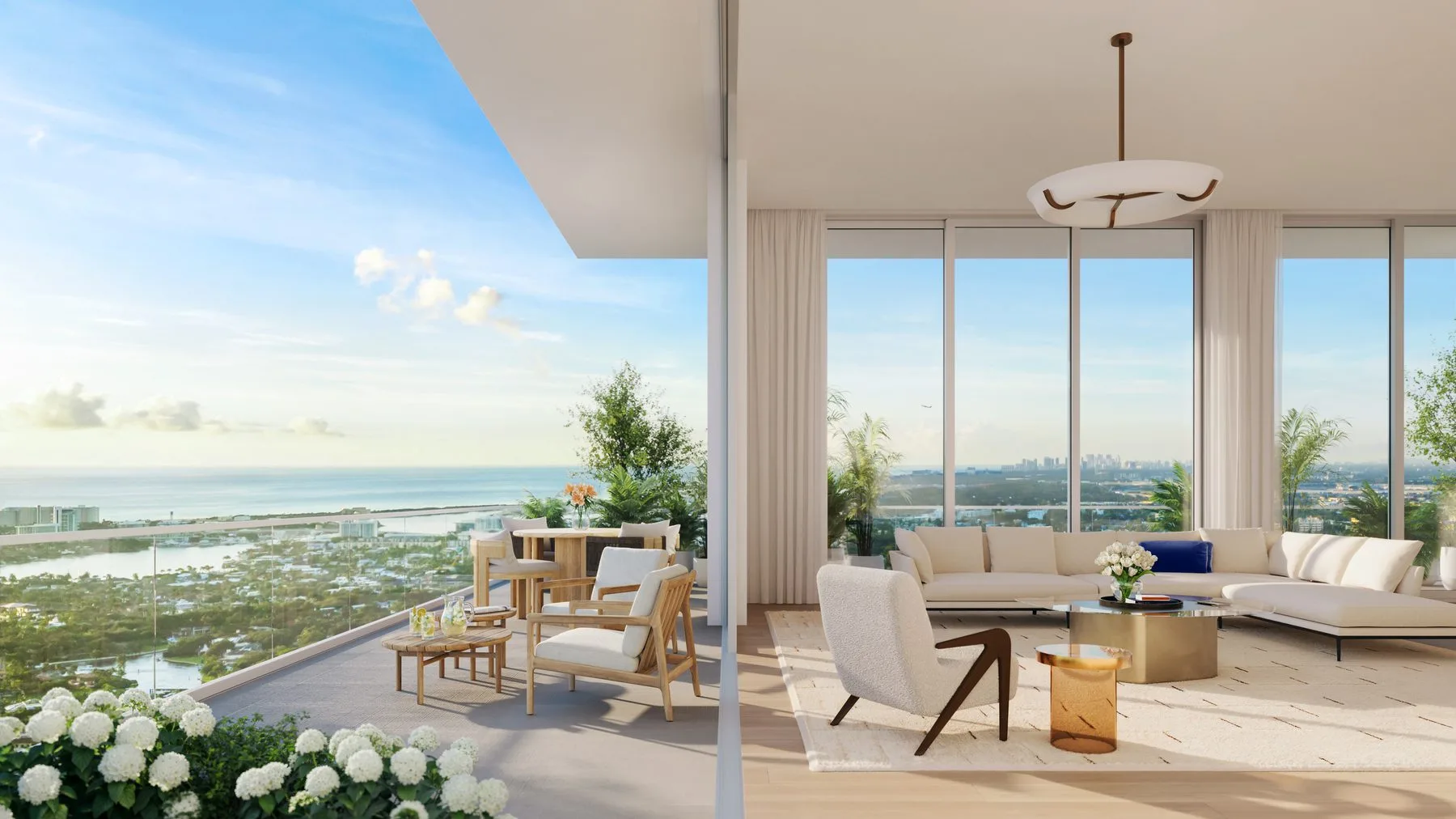 Viceroy Residences — Private terrace with ocean views and indoor-outdoor living