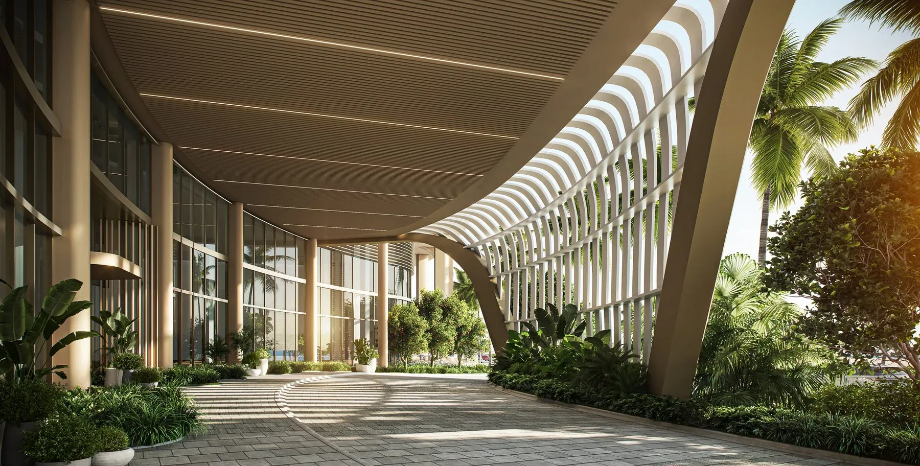 W Pompano Beach — grand porte-cochère arrival